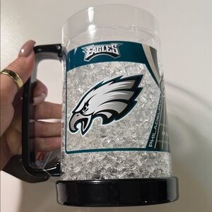 NFL Eagles Crystal Freezer Mug with Black Handle